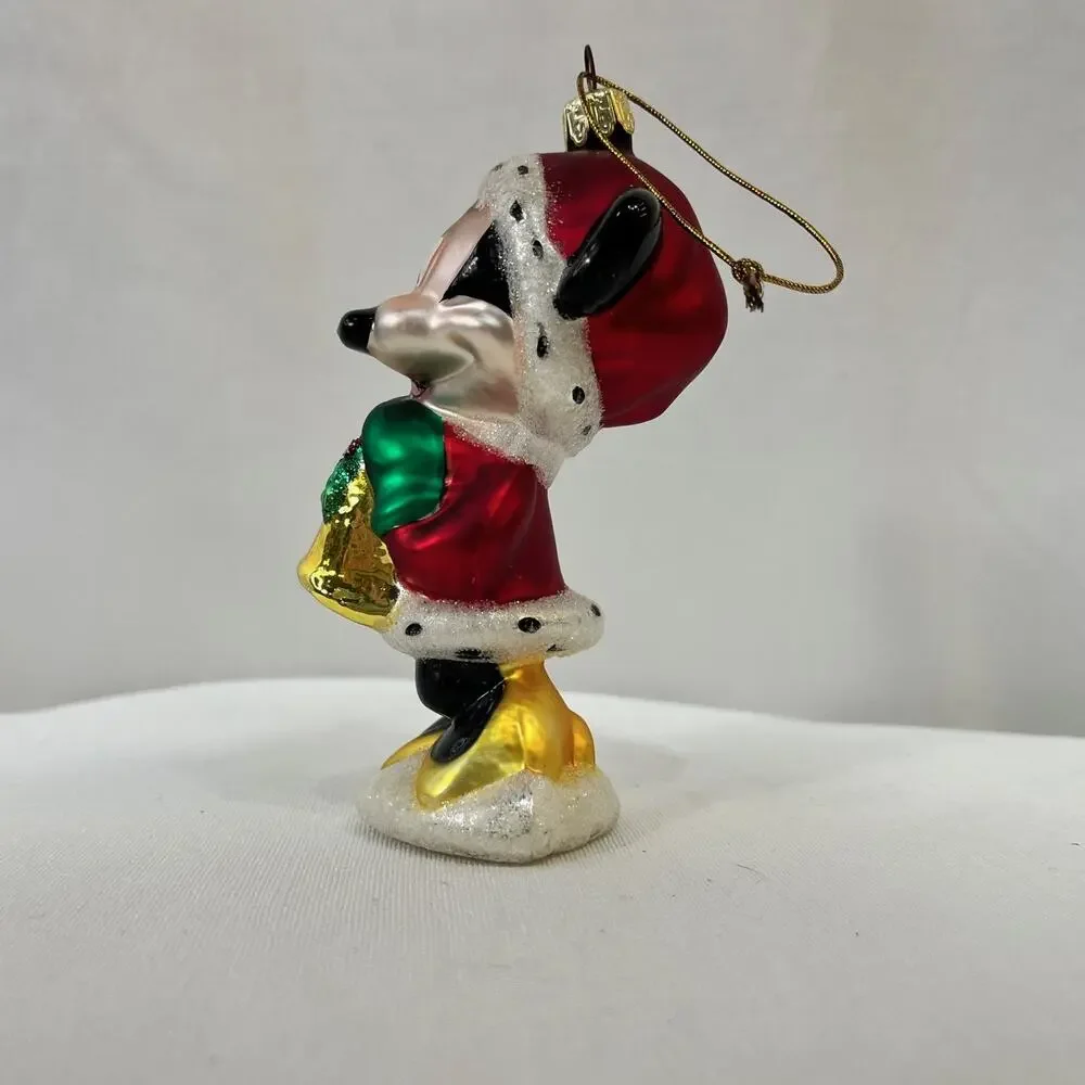 Minnie Mouse Christmas Ornament Glass Disney 2000 5